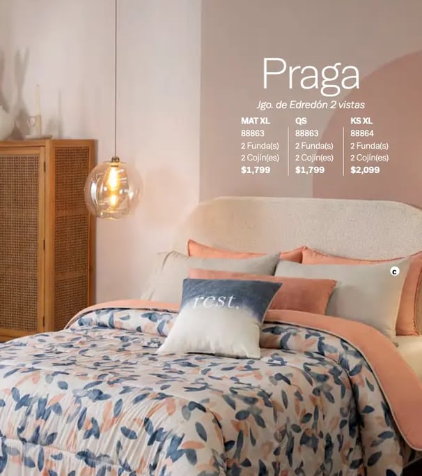 Edredón dos vistas modelo Praga de la marca Vianney