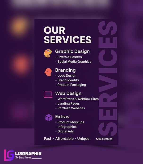 a flyer for a business card or flyer