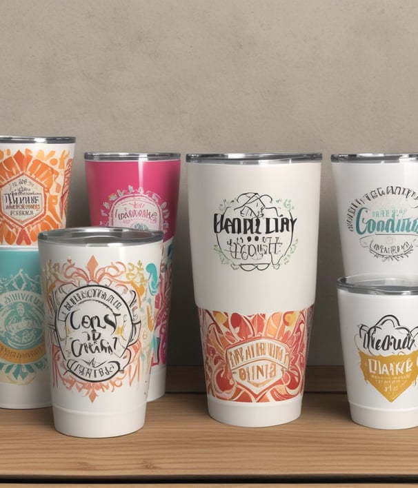 assorted-color mugs on rack