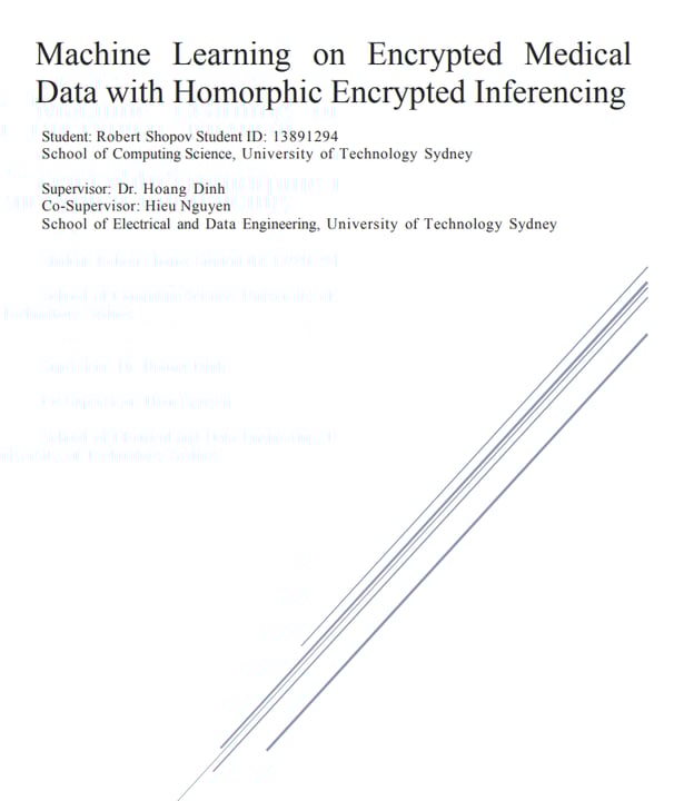 Machine Learning on Encrypted Medical Data with Homorphic Encrypted Inferencing