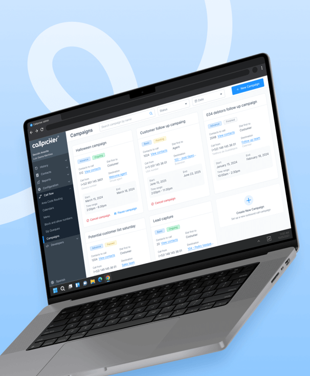 a laptop computer with a laptop on a blue background