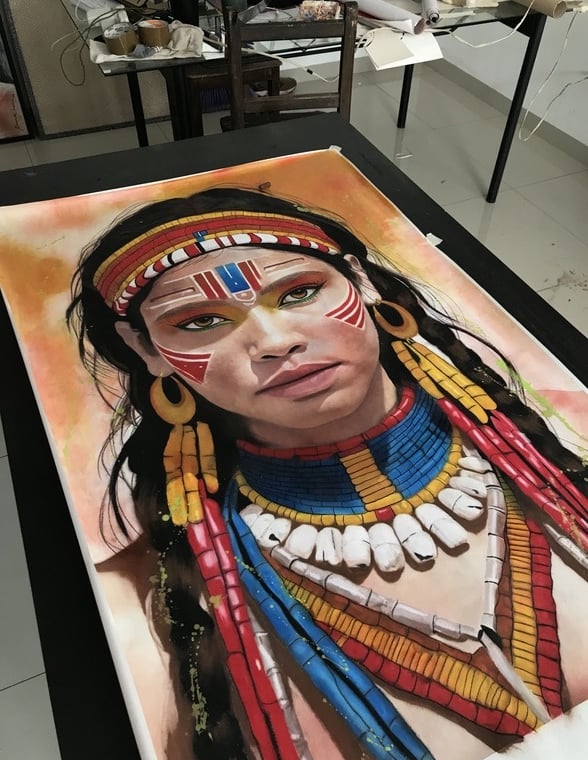 obra da série "Etnias em Cores"