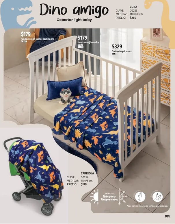Cobertor azul modelo Dino amigo de la marca Intima hogar