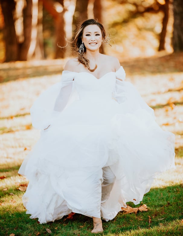 Vanier Park Wedding Photoshoot running