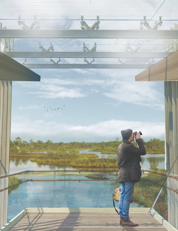 A rendering of an observation tower