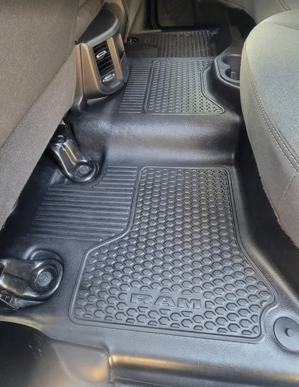 Interior detailing on a truck from D and P auto detailing