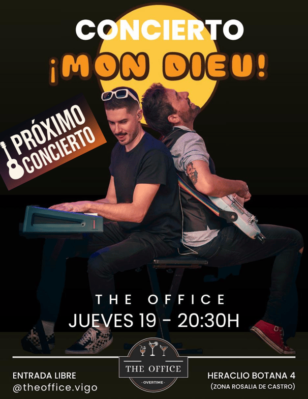 Mon Dieu en concierto este jueves 19 en The Office