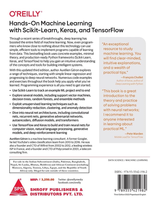 Hands-On Machine Learning with Scikit-Learn, Keras, and TensorFlow by Aurélien Géron