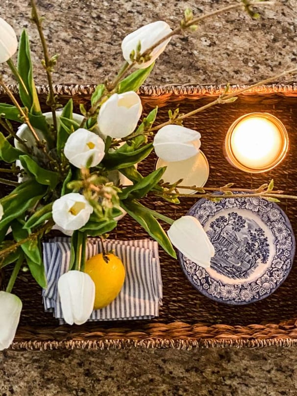 kitchen flower arrangement