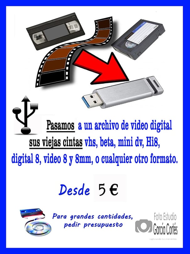 pasamos sus viejas cintas a un archivo digital desde 5€