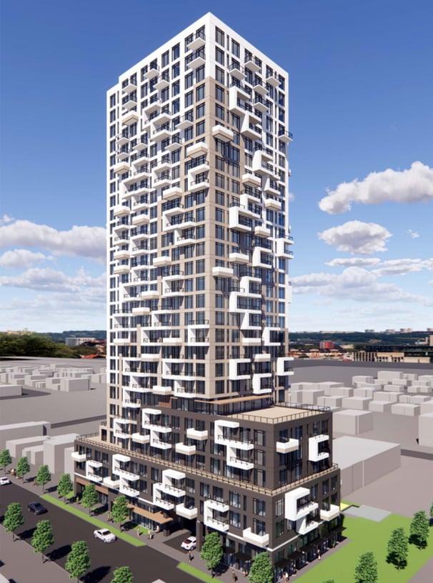 exterior view of The Wilde Condos