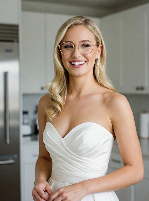 Attractive Daughter in Prom Dress