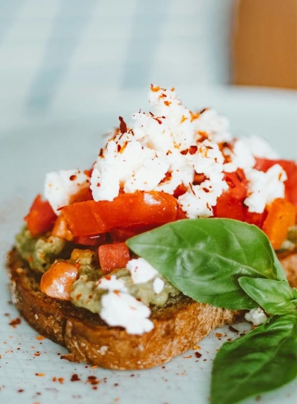 cottage cheese toast stack