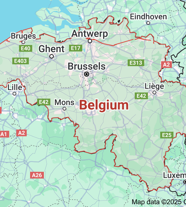 Map of Belgium