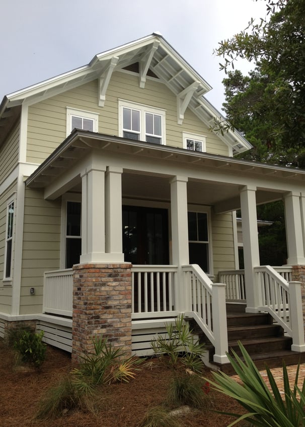 Painted wood siding