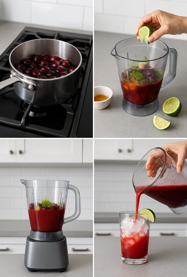 cherry limeade step-by-step