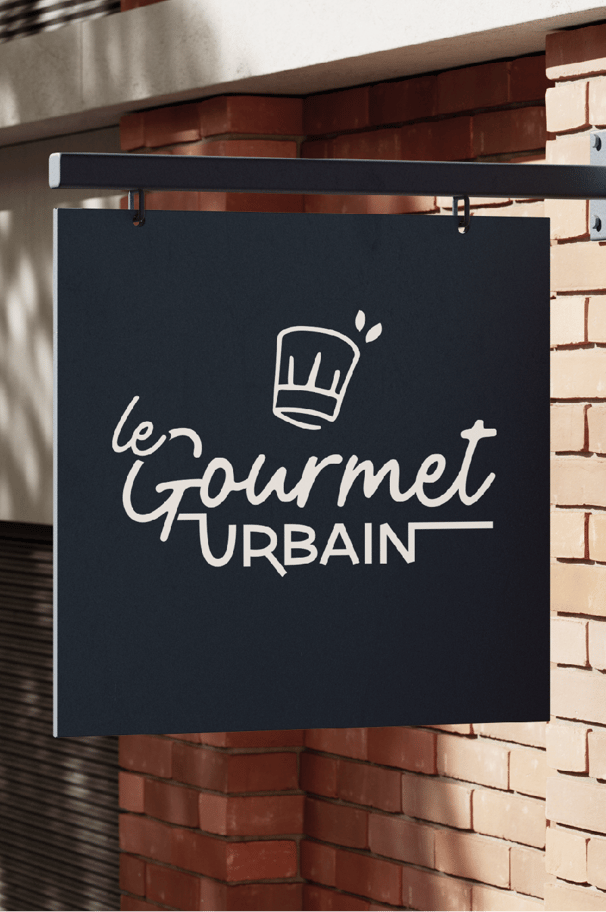 Logo - identité visuelle - restaurant - Le Gourmet Urbain - Amy atelier graphique