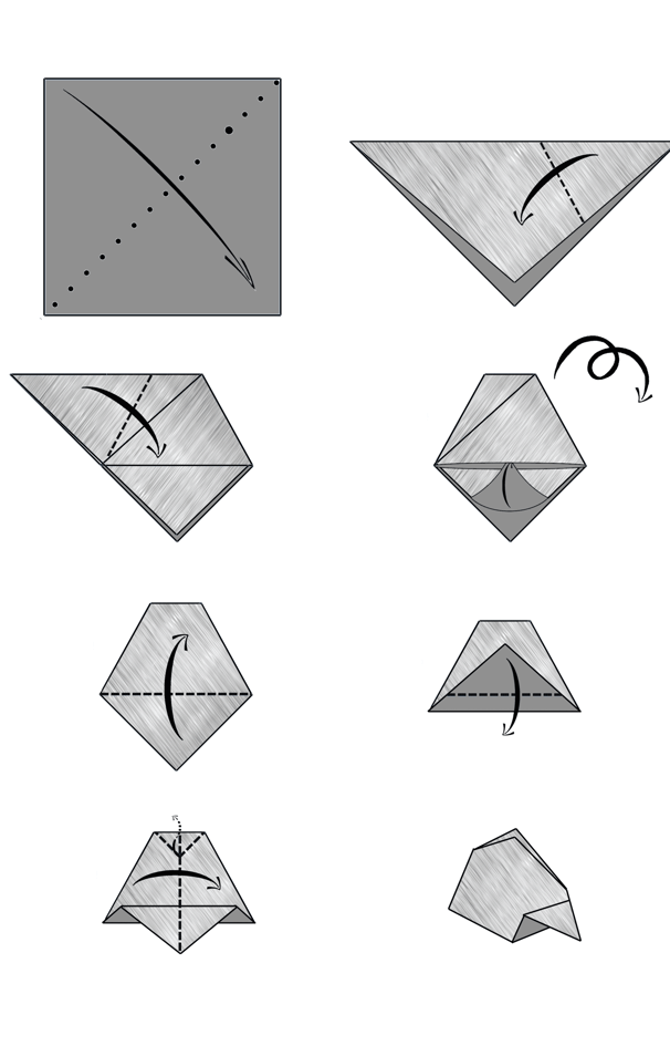 Istruzioni per creare un elmo di origami con la carta