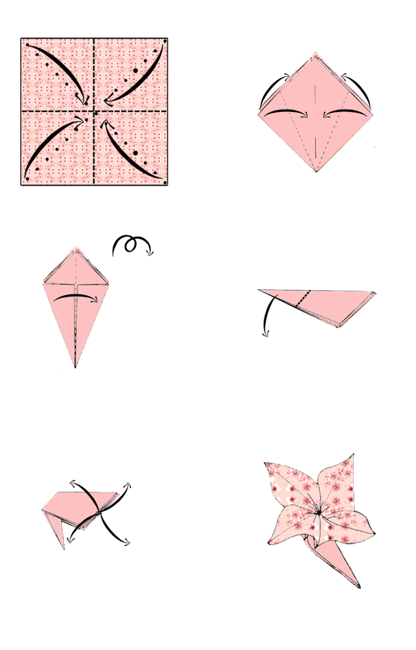 Istruzioni per creare un fiore di origami con la carta
