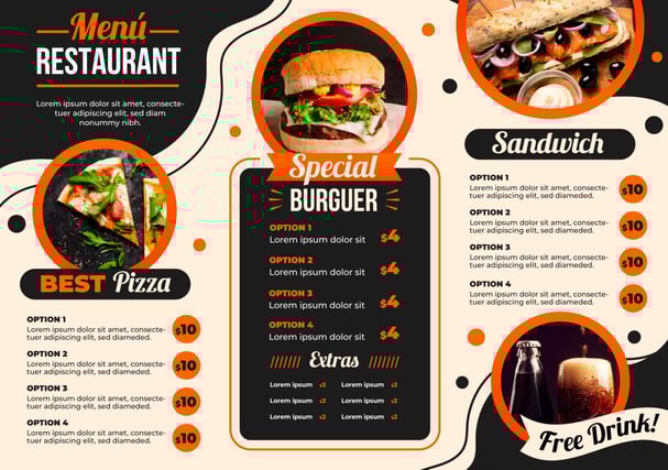 AvantiRed fabrica cartas menu en forma de triptico personalizadas