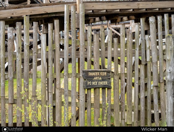 A sign that says Danger Ride Area Do Not Enter