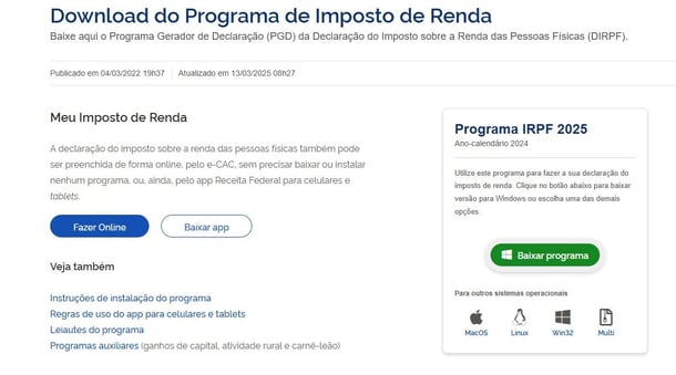 programa da receita federal