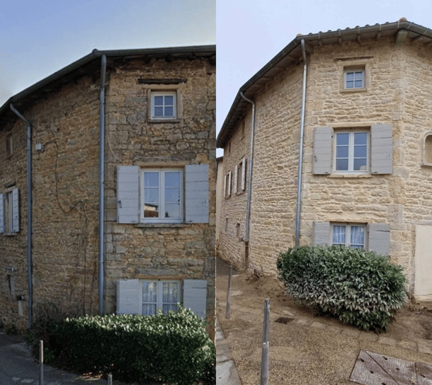 Travaux de rénovation de joint de pierre réalisés par Civan Frères Façades à Bourgoin-Jallieu"