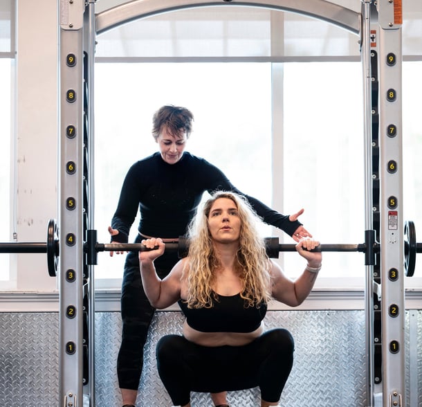 micki and diana squat trainer