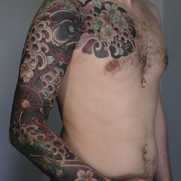 koi fish tattoo sleeve Munich Bayern Berlin