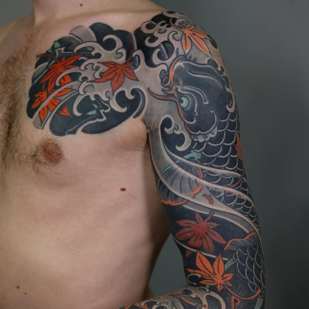 koi fish tattoo idea meaning hori irezumi Munich