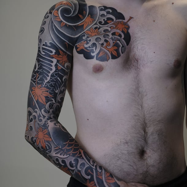 Japanische traditionelle Tätowierer München Deutschland 
