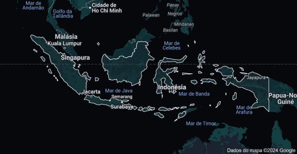 Mapa da Indonésia