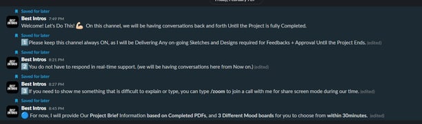Screenshot of a short Slack conversation showing setup guidance and confirmation.