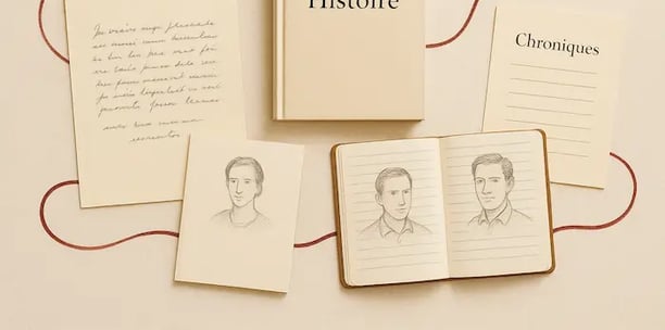 Des portraits et des textes sont unis par le fil de la biographie