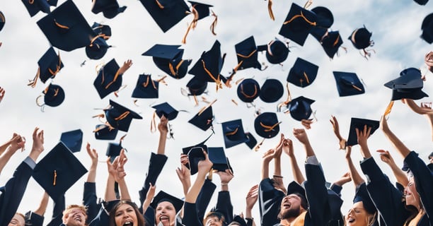a group of graduates in graduation gowns and caps