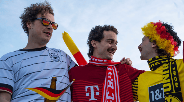 Fussball Fans Zusammen