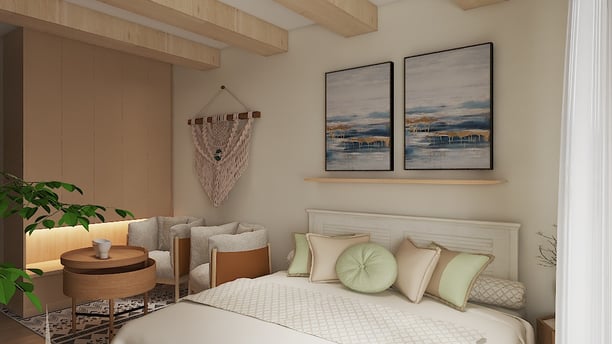 Diseño de interiores - habitacion boho