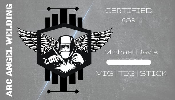 Old business card for Arc Angel Welding