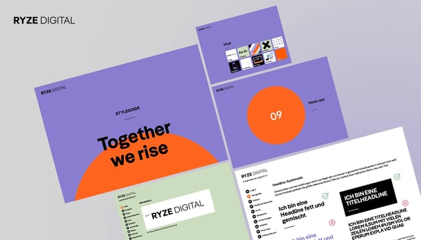 Mockup, RYZE Digital, Coporate Design Manual