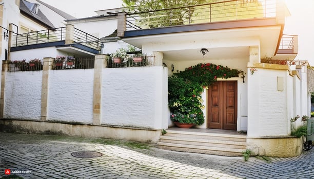 a house with a balcony and a balcony with a balcony