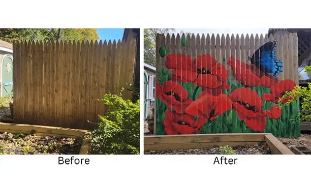 bespoke exterior garden mural by marcine in middlesex county nj