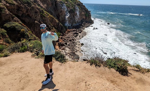 Physical therapist on the coast of California
