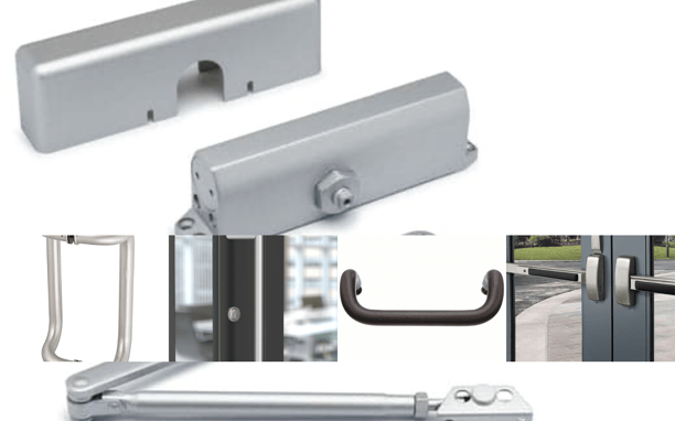 Commercial door closures for secure and efficient entry systems