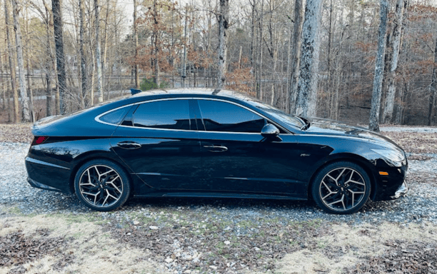 A sports car with paint protection from D and P auto detailing