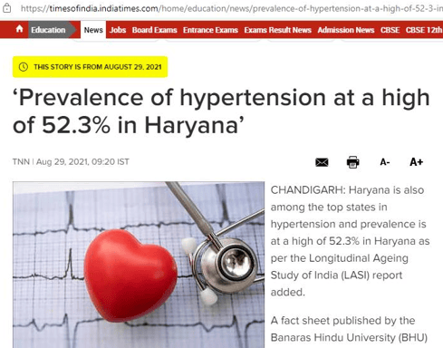 Hypertension Clinic BP screening diagnosis chart measurements complications counselling medicines