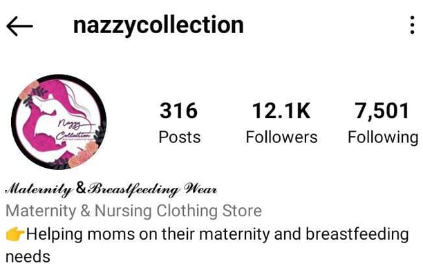 Nazzy Collection in instagram 