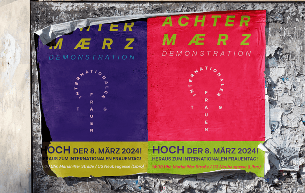 Poster design concept for achter märz demonstration 
