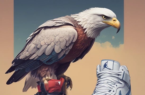 A variety of sneakers are displayed, showcasing different brands and color schemes. Prominent brands featured include Nike and New Balance. The shoes are arranged closely together, highlighting their unique design elements such as logos and color accents.