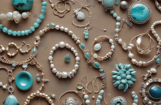 Close-up of a bracelet featuring a series of faceted, translucent stones or crystals, set in an intricately woven gold chain. The image focuses on the sparkle and clarity of the stones, giving a sense of luxury and elegance.