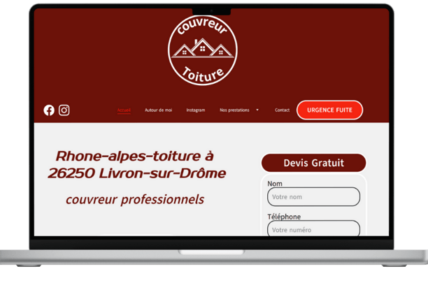 lien site internet couvreur